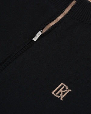 Black sleeveless zip-up cardigan, capsule collection leisurewear | Jackets and Blazers - 2