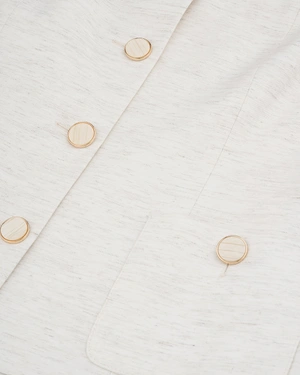 Elegant V-neck waistcoat with collar and satin finish | Jackets and Blazers - 6