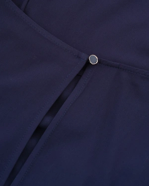 Salopetă elegantă bleumarin din viscoză 100% , cu curea | NOUTATI - 5