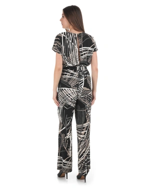 Elegant jumpsuit in 100% viscose with a graphic print | Jumpsuites - 2