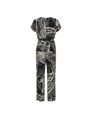 Elegant jumpsuit in 100% viscose with a graphic print | Jumpsuites - 3