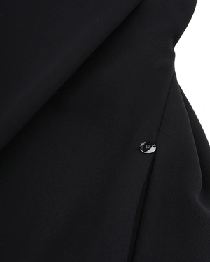 შავი კომბინიზონი თავისუფალი სილუეტით | ყოველდღიური - 4