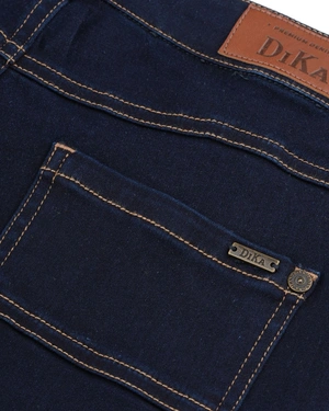 Sporty-elegant blue denim trousers with cotton and elastane | Casual - 4