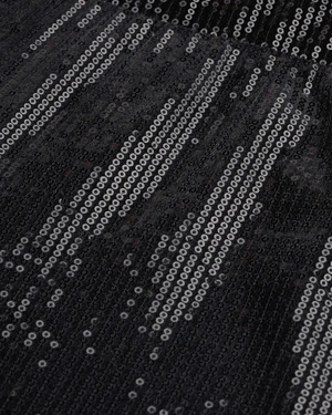 Black leggings with delicate sequins | Trousers and Leggings - 2