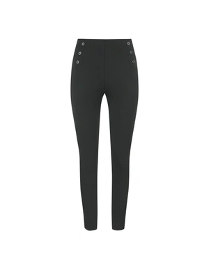 Women’s black leggings with buttons | Casual | Dika.ge Women’s black leggings with buttons | Casual
