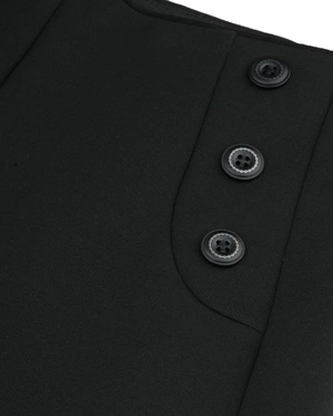 Women’s black leggings with buttons | Casual | Dika.ge - 2 Women’s black leggings with buttons | Casual - 2