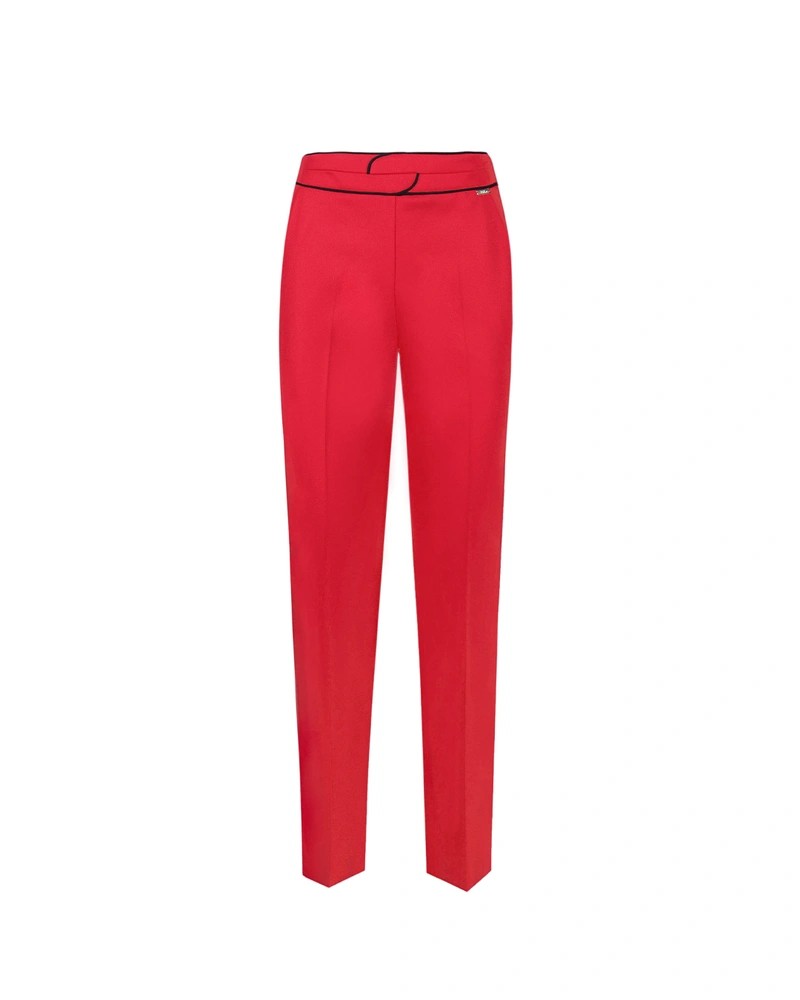 Trousers with a hem, with a contrast paspel detail | Trousers