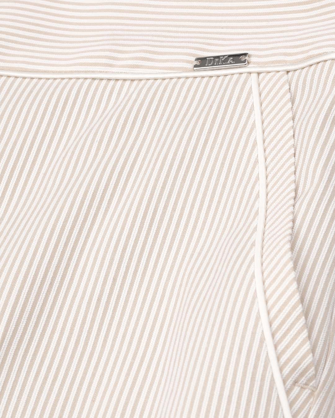 Light beige cotton trousers with fine stripes | Best sellers - 2