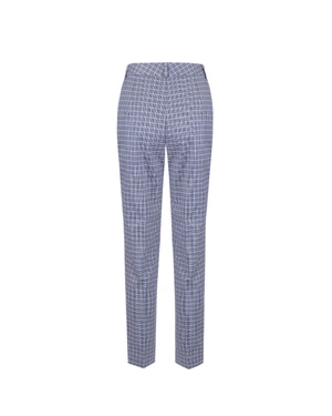 Houndstooth recycled polyester and viscose trousers | Trousers and Leggings - 1