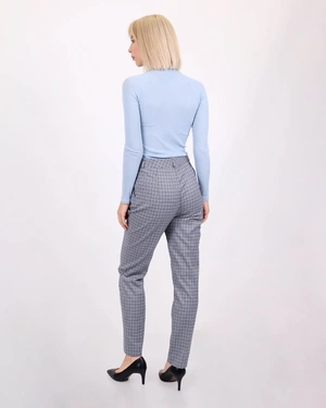 Houndstooth recycled polyester and viscose trousers | Trousers and Leggings - 3
