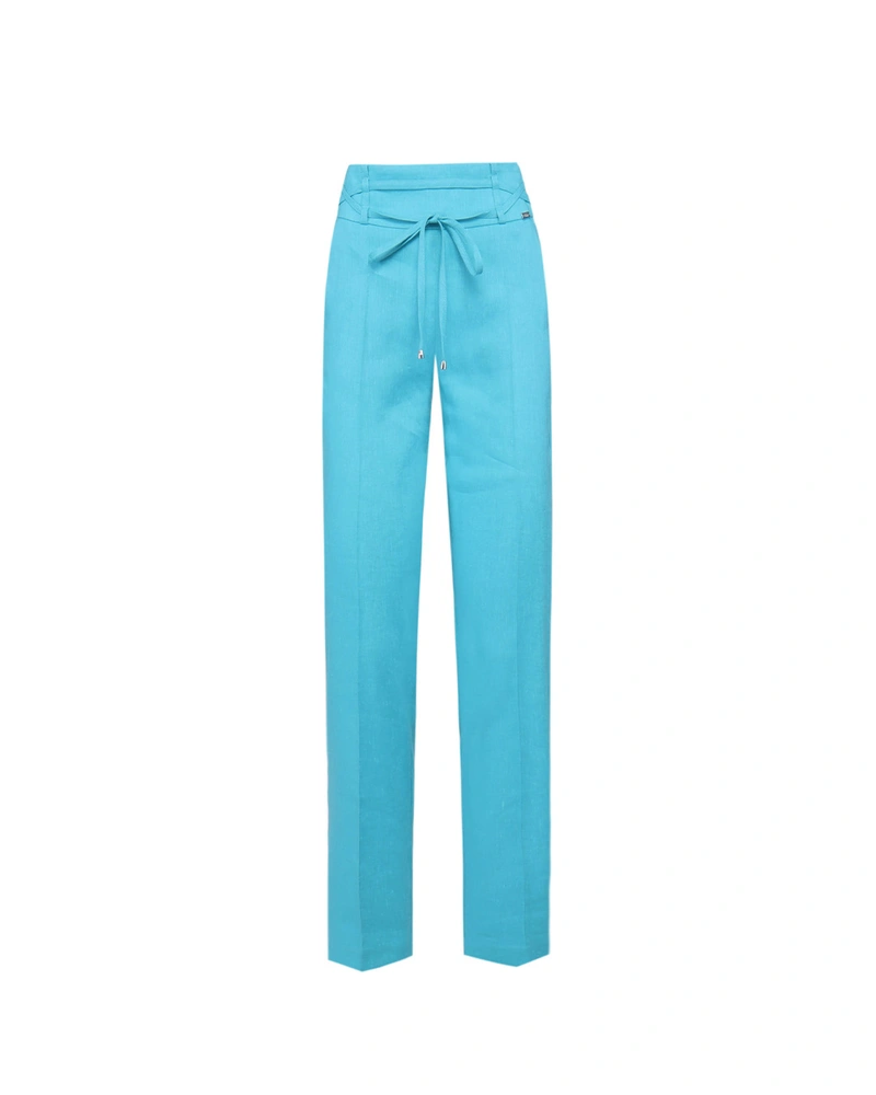 Linen and viscose trousers | Trousers