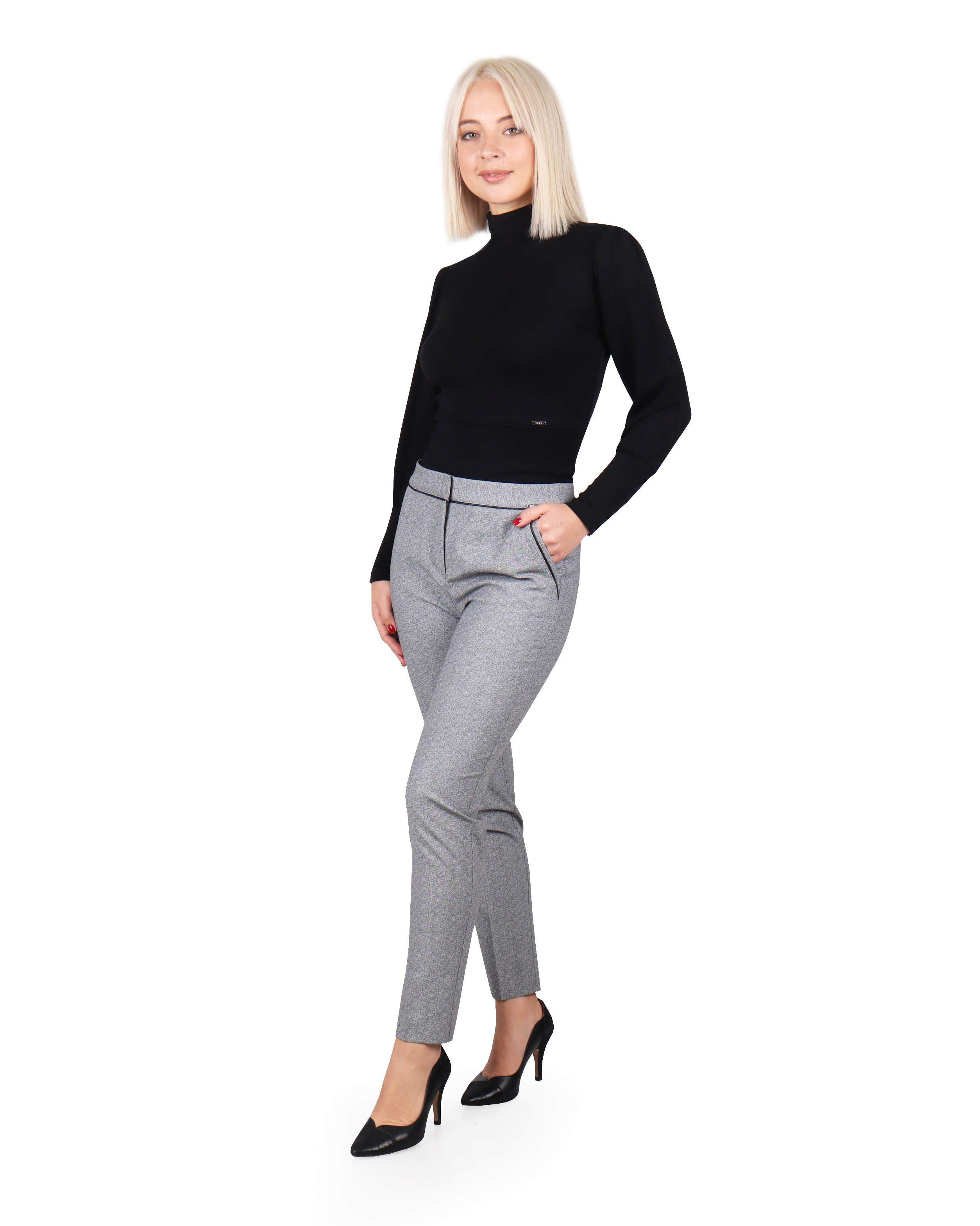 Pantaloni cu detalii contrastante | Pantaloni | Dikastore.ro - 2 Pantaloni cu detalii contrastante | Pantaloni - 2
