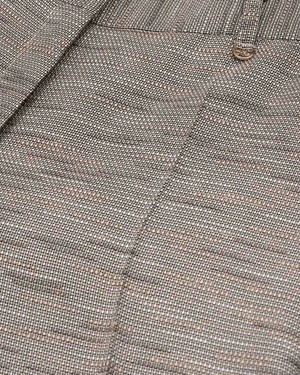 Панталон с текстурирана материя и златисти нишки | Панталони - 2