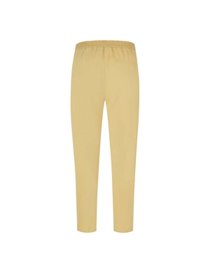 Summer cotton ankle-length trousers, tapered leg, with Italian pocket, in ochre color | SUMMER COLLECTION - 1