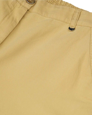 Summer cotton ankle-length trousers, tapered leg, with Italian pocket, in ochre color | SUMMER COLLECTION - 2