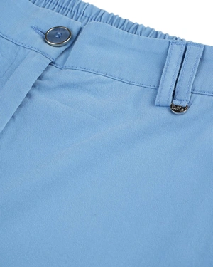 Pantaloni de vară din bumbac, croi conic, lungime glezna, buzunar italian, albastru deschis | Pantaloni și Colanți - 2