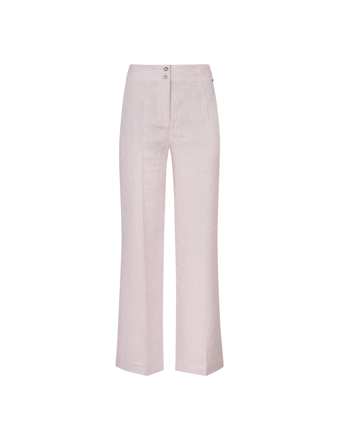Pantaloni drepti din in cu talie înaltă | Casual
