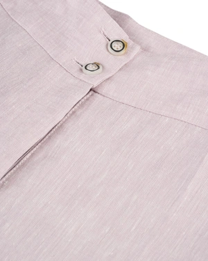 Прав ленен панталон с висока талия | Панталони - 2