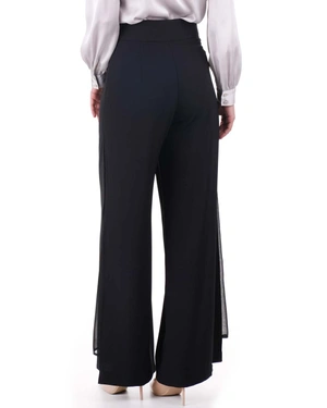 Trousers with a chiffon detail | Trousers and Leggings - 6