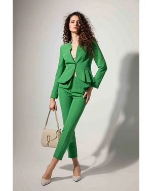 Green trousers with tapered leg | Trousers and Leggings - 3