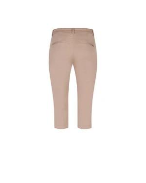 Pantaloni 3/4 din bumbac Capri în bej | Pantaloni - 1