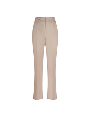 Beige straight-leg pants with crease, rayon and linen | All products | Dika.bg Beige straight-leg pants with crease, rayon and linen | All products