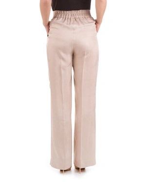Beige straight-leg pants with crease, rayon and linen | All products | Dika.bg - 4 Beige straight-leg pants with crease, rayon and linen | All products - 4