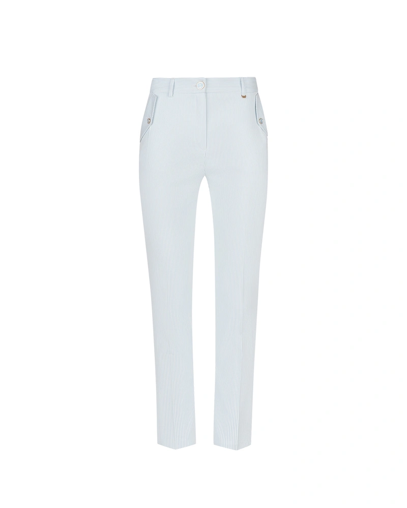 Summer striped trousers with cotton | Trousers