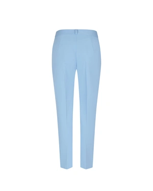 Pantaloni de vara albastru deschis din bumbac cu tiv | COLECTIE DE VARĂ - 1