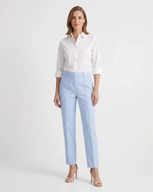 Pantaloni bleumarin cu croială conică, din bumbac | NOUTATI - 1