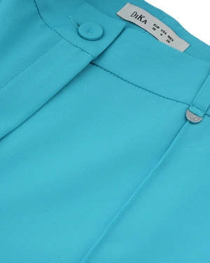 Turquoise tailored trousers | Trousers - 2