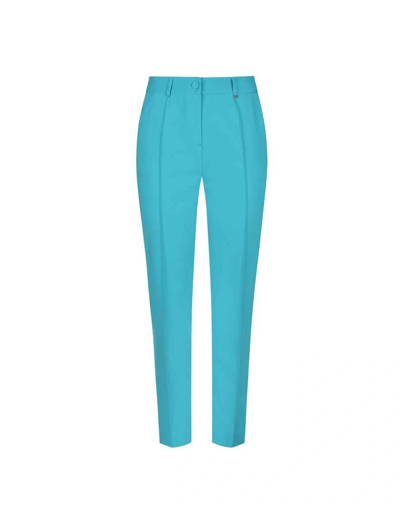 Turquoise tailored trousers | Trousers