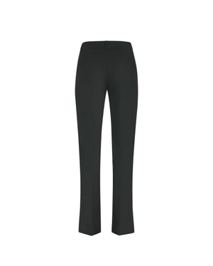 Black straight-leg trousers with crease | Business - 1