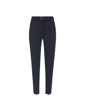 Elegant blue trousers with belt | Business