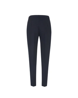 Elegant blue trousers with belt | Business - 1