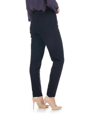 Elegant blue trousers with belt | Business - 4