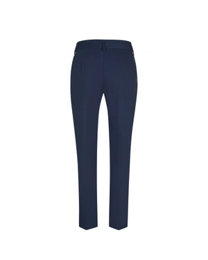 მუქი ლურჯი ბიზნეს შარვალი შევიწროებული ტოტებით | შარვლები და ელასტიკები - 1