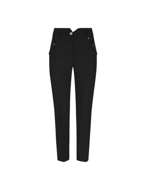 Black business trousers with crease and tapered leg | Trousers and Leggings | Dika.ge Black business trousers with crease and tapered leg | Trousers and Leggings