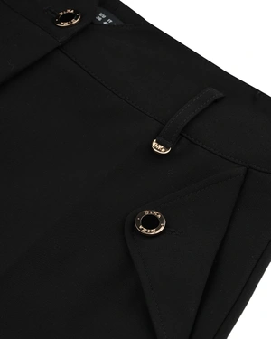 Black business trousers with crease and tapered leg | Trousers and Leggings | Dika.ge - 2 Black business trousers with crease and tapered leg | Trousers and Leggings - 2