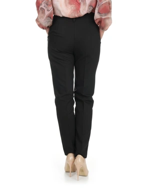 Black business trousers with crease and tapered leg | Trousers and Leggings - 4