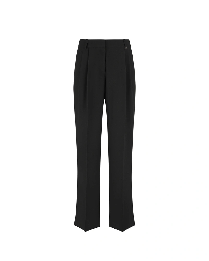 Pantaloni negri drepți cu manșete și tiv | NOUTATI | Dikastore.ro Pantaloni negri drepți cu manșete și tiv | NOUTATI