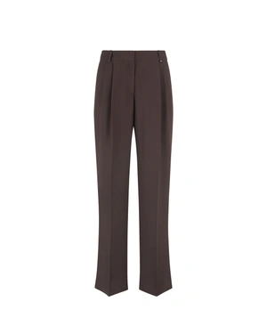 Straight trousers with crease in coffee color | Business