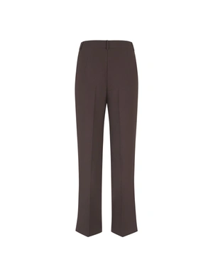 Straight trousers with crease in coffee color | Business - 1