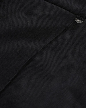 Black cotton straight-leg trousers | Trousers - 2