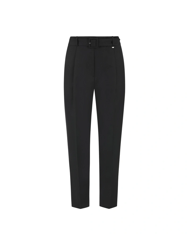 Classic black wool trousers with crease | Business