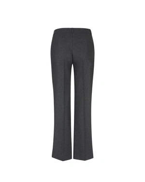 ქალის შარვალი ჩაკეცილი ჭრილით მუქ ხაკისფერში | შარვლები - 3