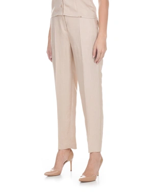 Pantaloni clasici bej deschis, cu croi conic | NOUTATI - 3