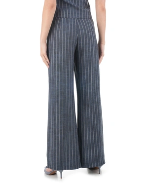 Plave prugaste pantalone od lana i viskoze | Pantalone i Helanke - 3