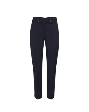 Dark blue high-waisted trousers with a crease and tapered leg | Suits | Dika.rs Dark blue high-waisted trousers with a crease and tapered leg | Suits