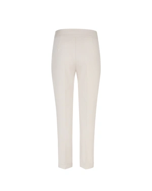 Light beige trousers in textured fabric | NEW - 4
